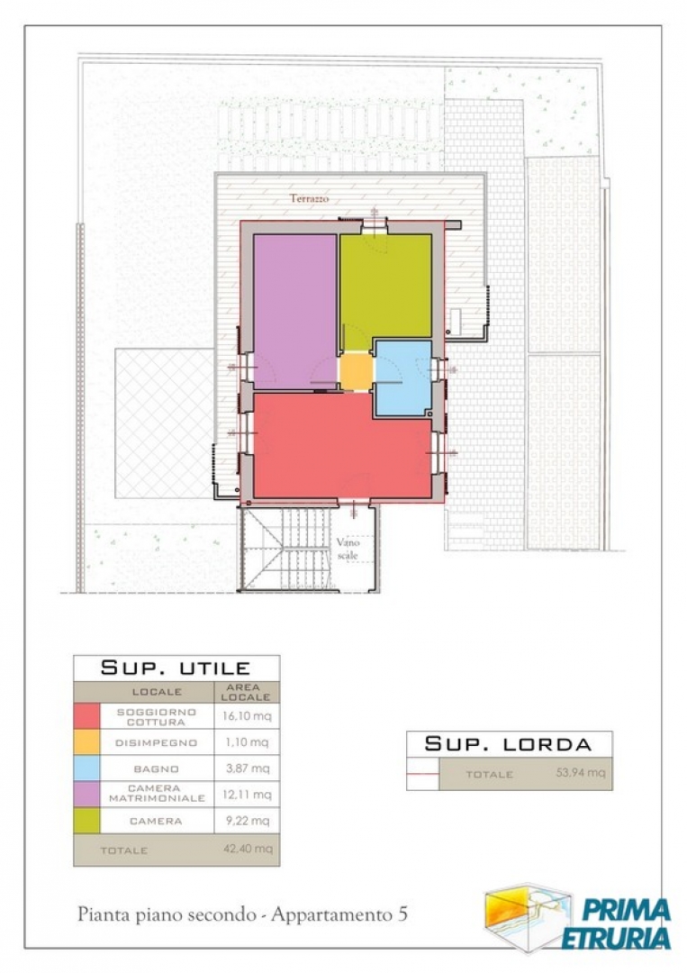 Appartamento al secondo piano con terrazzo in elegante nuova costruzione - Zona Centro